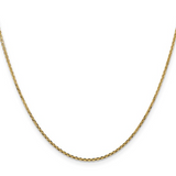 14k Yellow Gold Diamond-Cut Cable Link Chain 1.45mm