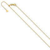 14K Yellow Gold 0.7mm Adjustable Box Chain (22")