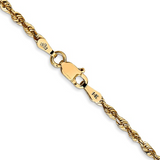 14K Yellow Gold 2.25mm Ultra Diamond-Cut Rope Chain (20")
