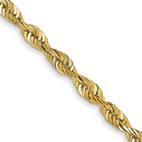 14K Yellow Gold 2.25mm Ultra Diamond-Cut Rope Chain (20")