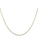 10K Yellow Gold 0.8mm Diamond-Cut Cable Link Chain (18")
