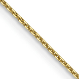 10K Yellow Gold 0.8mm Diamond-Cut Cable Link Chain (18")