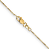 10K Yellow Gold 0.8mm Diamond-Cut Cable Link Chain (18")