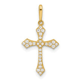 14k Yellow Gold Passion Cross Pendant