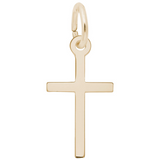10K Yellow Gold Cross Charm Pendant
