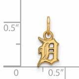 10k Yellow Gold Detroit Tigers Charm Pendant