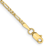 10K Yellow Gold Figaro Anklet Bracelet