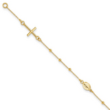 14k Yellow Gold Rosary Bracelet