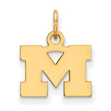 10K Yellow Gold U of M Logo Charm
