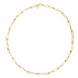 18" Paperclip Chain Necklace, 5.9mm 14K Yellow Gold, Semi-Solid