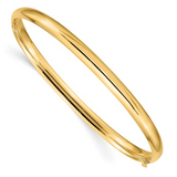 Yellow 10K Gold Bangle Bracelet Polished