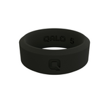 QALO Modern Black Q2X Silicone Ring - Size 9 | Durable Band