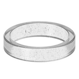 QALO Women's Silver Jelly Smooth Silicone Ring - Size 7