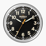 The Runwell Black Clock | 14" Stainless Steel Wall Clock