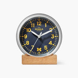 U of M Wolverine Blue 6" Runwell Desk Clock | Shinola