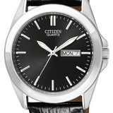 Citizen BF0580-06E Men's Quartz Watch | Black Dial & Leather Band