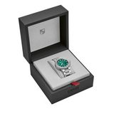 Gent's Steel Relief Bezel Aquis Date Watch