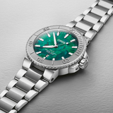 Gent's Steel Relief Bezel Aquis Date Watch