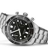 Gent's Divers Sixty-Five Black Chronograph Watch