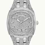 Men's Stainless Steel Watch with Crystals