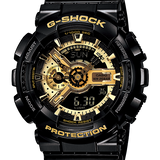 G-Shock GA-110 Black & Gold Analog-Digital Men's Watch | 51mm Resin
