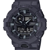 G-Shock GA-700 World Time Watch - 53mm Dark Grey Resin Strap