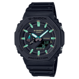 G-Shock 2100 Mint Accent Black Resin Men's Watch | 45mm Quartz