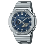 G-Shock G-Steel 2100 Series Watch - 44mm Blue Dial Stainless Steel