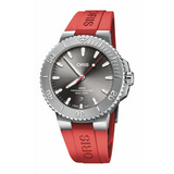 Gent's Red Caoutchouc Aquis Date Relief Automatic Watch