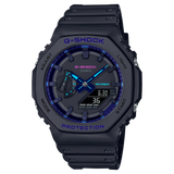 G-Shock GA-2100 Black & Purple Men's Watch | 45mm Quartz Resin Strap