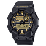 G-Shock GA-010 Black & Gold Analog-Digital Men's Watch | 52mm Resin