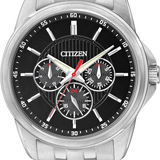 Citizen Men's Classic 42mm Black Dial Stainless Steel Watch