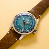 Oris x Cervo Volante 38mm Big Crown Watch | Blue Dial | Deer Leather
