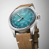 Oris x Cervo Volante 38mm Big Crown Watch | Blue Dial | Deer Leather