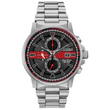 Citizen Men's Thin Red Line Eco-Drive Watch – 42mm Chronograph & Engravable Plaque