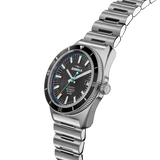 Shinola Duck Automatic Watch Gift Set - Silver Stainless Steel, 38mm Black Dial
