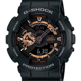 Casio G-Shock Rose Gold Dial Black Rubber X-Large Watch GA110RG-1A