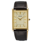 Seiko Essentials SWR106 Men's Gold-Tone Tank Watch