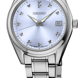 Lady's Sapphire Quartz Watch Light Blue Dial