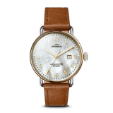 Two-Tone 38mm Canfield Watch | White Mother of Pearl Dial | Unisex