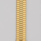 Yellow Gold Tone Stainless Steel Flex Watch Band 16-22mm