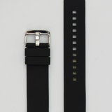 Hadley Roma 22mm Black Silicone Waterproof Watch Strap (MS3360)