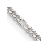 Sterling Silver Figaro Anchor Chain Necklace 1.75mm