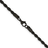 Black Stainless Steel Rope Chain Necklace