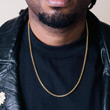 18" Yellow Sterling Silver 1.7mm Round Box Chain Necklace