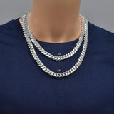 24" Solid Sterling Silver 10.4mm Miami Cuban Chain Necklace