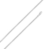 18" Sterling Silver 3mm Serpentine Chain Necklace