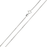Sterling Silver Diamond Cut Box Chain 1mm | 20" Necklace