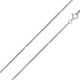 18" Sterling Silver Rhodium-Plated Snake Chain Necklace