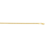 Silver Plated 3.2mm Diamond-Cut Franco Chain (24 Inches)